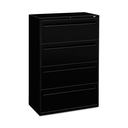 Hon HON, 700 SERIES FOUR-DRAWER LATERAL FILE, 36W X 18D X 52.5H, BLACK 784LP